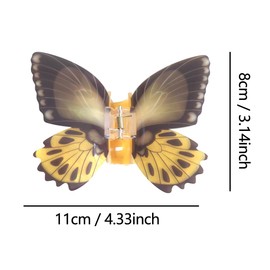 Fancy Butterfly Hair Clips,Novelty Acetate Claw Clip for Women,Fantasy Hair Clip,Yellow
