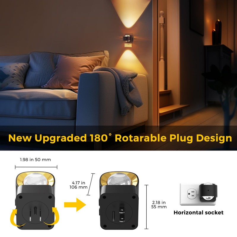 L LOHAS LED Night Light Projector, Night Lights Plug into