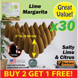 Benben Home & Lifestyle Lime Margarita Benben US Incense 30xBackflow ~ Vegan ~ High Fragrance Load