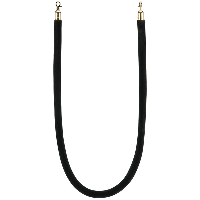 JAPCHET 4 Pack 6.5 Feet Velvet Rope, Black Velvet Stanchion