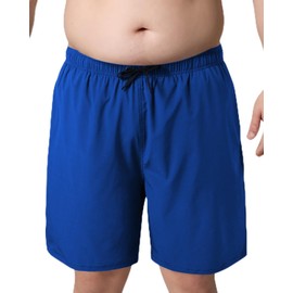 Arcweg Mens Plus Size Swim Shorts Men Swimming Trunks Big and Tall Quick Dry Swimming Shorts XXL-6XL Blue 4XL