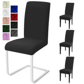Stuhlhussen 4er Set Stuhlbezüge Moderne Stretch Stuhlhussen Universal Husse Abnehmbare Stuhlbezug Waschbarer Abdeckung Esszimmer Dekoration Spannbezug,für Hotel Hochzeit Partys(4er Set, Dark Gray)-C