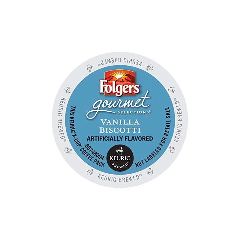 Folgers Gourmet Selections Single Cup for Keurig Brewers, Vanilla Biscotti,