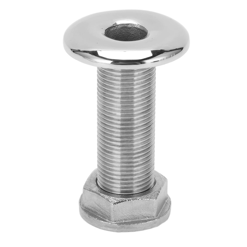 Aramox 3/8inch Universal Thru Hull Fitting Connector Stainless Steel Water