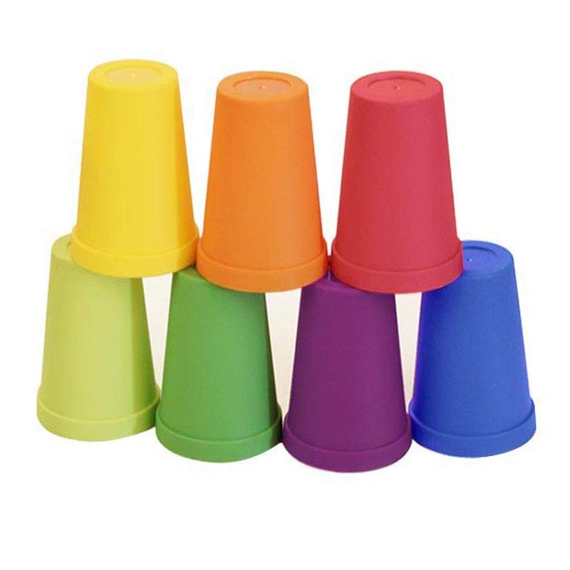 DMZK 8 Piece Plastic Cup Set for Children, Water Cups,