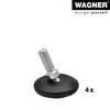 WAGNER QuickClick® Adjustable feet Ø 37 mm - 4pcs. Set