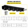 VEVOR Trench Drain System with Plastic Grate, 5.9x5.1-Inch HDPE Channel