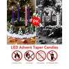 SUNGEGE Flameless Advent Candles Set of 4 – Traditional Purple