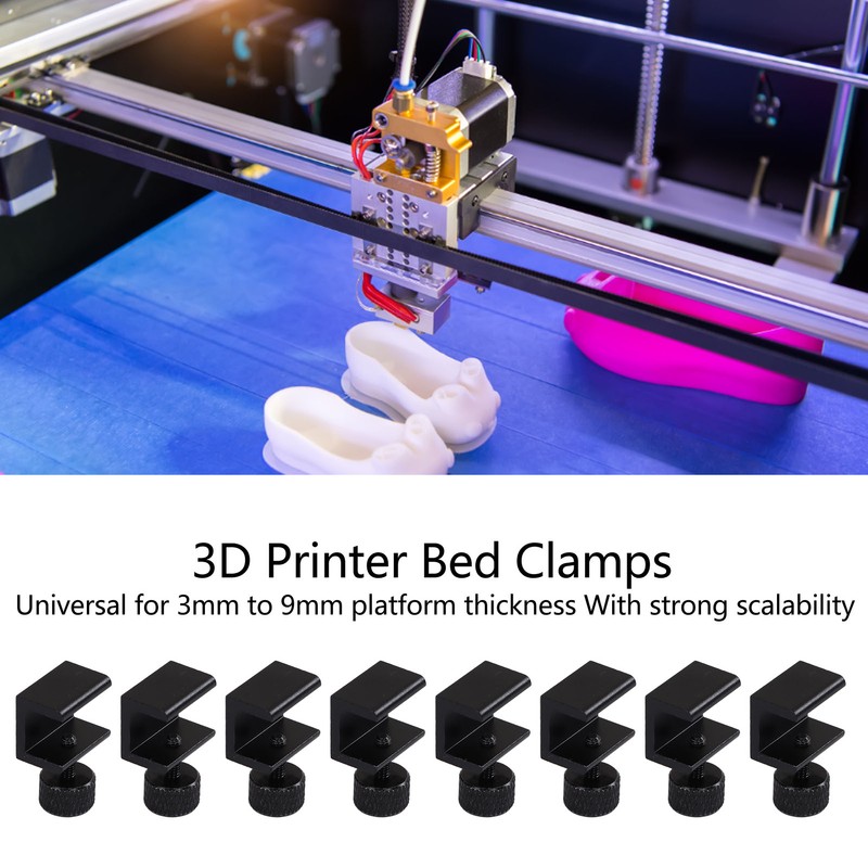 8 Set 3D Printer Glass Clips Adjustable Universal Aluminum Alloy
