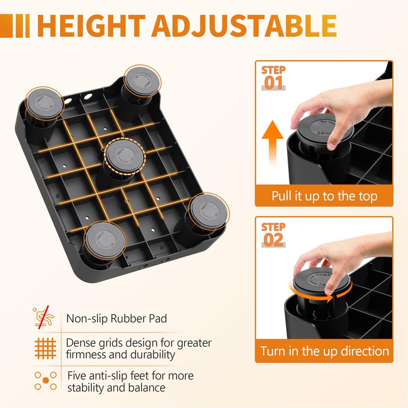 Ronlap One Step Stools for Adults, Portable Safety Step Platform