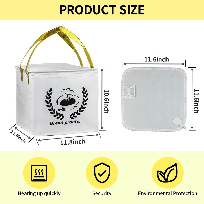 Dough Proofer Heating Pad with Warming Box, Sourdough Bread Proofing