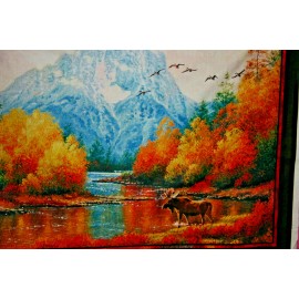 TRANQUILITY PANEL FROM ABRAHAM HUNTER ART FOR P&B TEXTILES  100% COTTON FABRIC