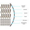 Lhbwhiz Pack of 15 hooks, mini coat hooks, key hooks,