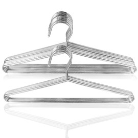 50 Pack Metal Coat Hangers Clothing Hangers Heavy Duty, Stainless Steel for Coat Clothes Shirt Suit Pant, 16.4 Inch Silver Wire Hanger