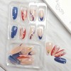 30Pcs 4th of July Press on Nails Medium Almond Handmade