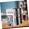 MAGICLULU 1Pair Hollow Iron Bookends Heavy Duty Book Shelf Holder
