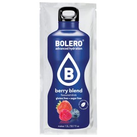 Bolero- Sugar Free Drink Mix Packets Berry Blend Fruit Flavors | Powdered Flavored Water Packets | 12 Large Sachet On The Go Packets
