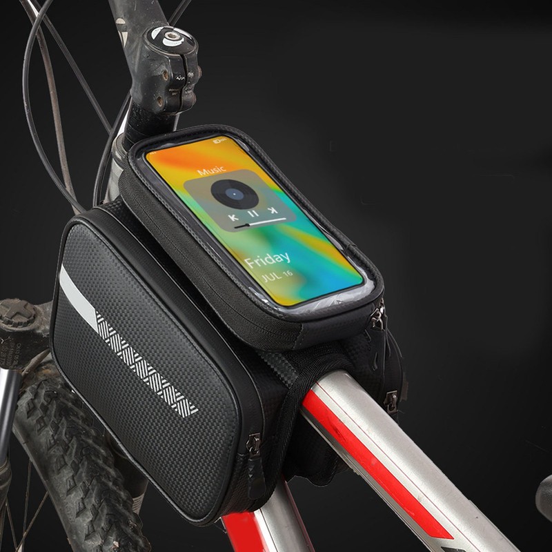 Cycling Phone Front Frame Bag Large Capacity Multifunction Waterproof Sensitive