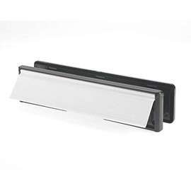 Yale YLP44-06/03-CP Letterplate/Letterbox, 300 mm, Fits 38-78 mm Doors, White Finish