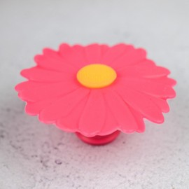 Charles Viancin Set of 4 Daisy Wine Stoppers/Silicone Bottle Stoppers