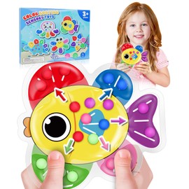 Color Sorting Sensory Toys, Toddler Travel Fine Motor Toys, Preschool Learning Activities Calm Down Sensory Toys for Kids with Autism, Color Matching Montessori Fidget Toys for Kids Ages 3+, Goldfish