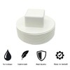 Fitvell 2-1/2" NPT Male Threaded PVC Cleanout Plug, PVC Pipe