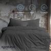Komfortec Bed Linen Set, microfibre, Charcoal, 155x220 + 1x 40x80