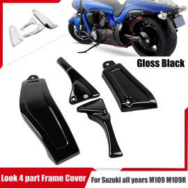 Unbranded Black Side Frame Body Covers Kit For Suzuki Boulevard M109RZ Limited M109R/Boss