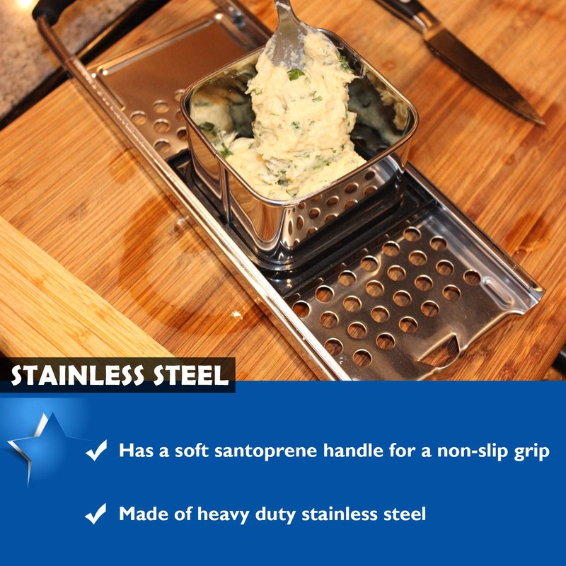 Premium Grade Stainless Steel Spaetzle Maker with Comfort Grip Handle