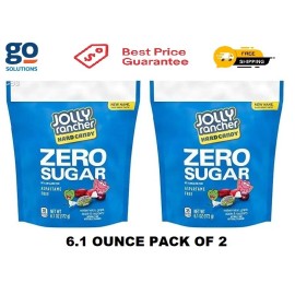 JOLLY RANCHER Zero Sugar Assorted Fruit Flavored Hard Candy Bag, 6.1 oz (Pack 2)