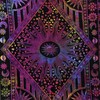 THE ART BOX Purple Hippie Mandala Sun Moon Burning Sun