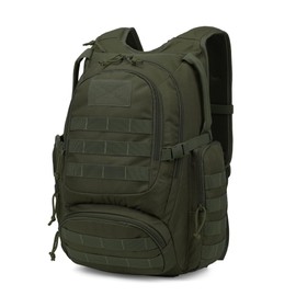 Mardingtop - Mochilas tácticas Molle de 25 litros para senderismo, campamento, viaje militar, motocicleta, color verde militar