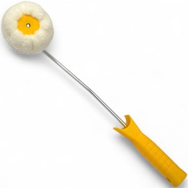 4 Inch Corner Paint Roller with Long Handle - High European Quality - for Corners & Walls - for Paints, Varnishes & Primers