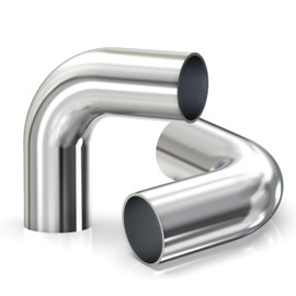 GASHER 2PCS 90 Degree Elbow Aluminum Alloy Tube 1.25"OD, Leg Length 4" (100mm), Intercooler Pipe For intake and cooling systems