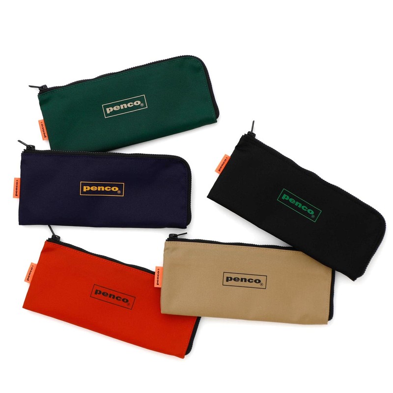 penco Flat Pen Case Pencil Case Orange