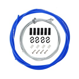 Brake Cable Set Bicycle Brake Wire Bicycle Inner Outer Wiring Kit Bicycle Parts Set Stainless Steel (Blue)