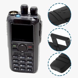 VGOL 2pcs Wireless Earphones Microphone Rubber Dust Cover Compatible with Anytone AT-D878UV Plus AT-D878UVII Plus AT-D887S Black