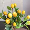 Artificial Lemon Branch 65cm Yellow Lemon Long Branches Leaves Green