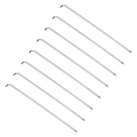 sourcing map 8pcs 2.5mm Ball End Hex Key Wrench, Metric L Shaped Long Arm S2 Steel Spanner for Bikes Furniture Repair