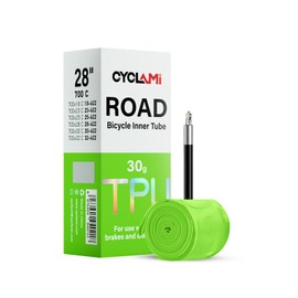 CYCLAMI 1 piece TPU Tube 700C 28 inches Bicycle Tube 30g Ultra-light Road Bike Compatible with 700x18/23/25/28/30/32C High Durability Presta Valve Length 45mm - Repair Kit Japanese Instruction Manual
