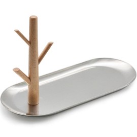 Shinpuru Key Tray & Key Bowl, Jewelry Tray with Wood 3-Tier Hanging Organizer - Multi-Functional Entryway Tray, Perfect for Key Bowl, Valet Tray, Ring Holder, Jewelry Dish Organize (Upgraded version)