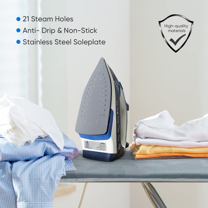 AEMEGO Steam Iron for Clothes Lightweight Portable Iron with Non