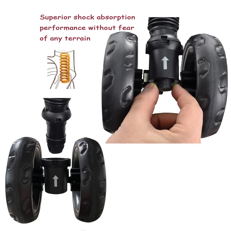 ROODO 3 Wheel Pet Stroller Dedicate Wheel Set,Original,Fast disassembly,Replacement and