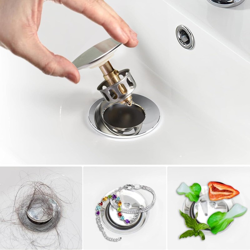 QruiLanTu Bathroom Sink Drain Kit Flexible Expandable P-Trap Sink Drain