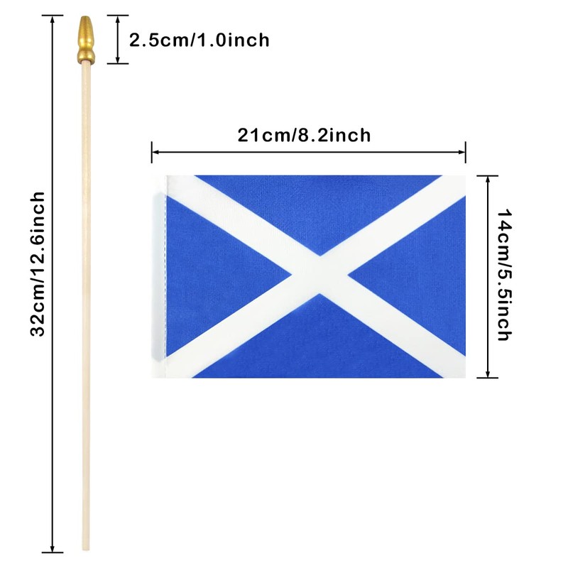 Newperlite Scotland Stick Flag Small Scottish Mini Hand Held Flags