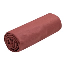 Lovely Casa - Fitted Sheet - Size 160 x 200 cm - Large 30 cm - 100% Oeko-Tex Certified Cotton - Colour Grenache - Model Eden - Bed Linen for Home - Soft and Comfortable for a Cosy Nest