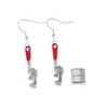 Pipe Wrench Spanner Pliers Earrings Miniblings Tool Craftsmen Workshop Silver