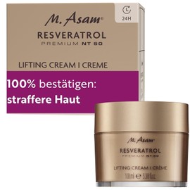 M. Asam Resveratrol Premium NT50 Longevity Lifting Cream XXL (100 ml) | Anti-ageing cream with longevity formula for visibly lifted skin, with hyaluron, moisturiser for all skin types
