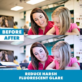 Educational Insights Calming Clouds Light Filters 4-Pack, Fluorescent Light Covers, Easy Install For Office, Hospitals, Home & Classroom Supplies