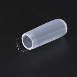 TOP-VIGOR 100Pcs Rubber End Caps, 6mm ID Round Flexible Screw End Caps Thread Protectors, Clear Vinyl Bolt Covers Rubber Covers for Screws, Tubes, Cables, Wires, etc